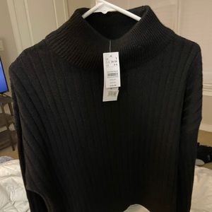Black Topshop cropped turtleneck